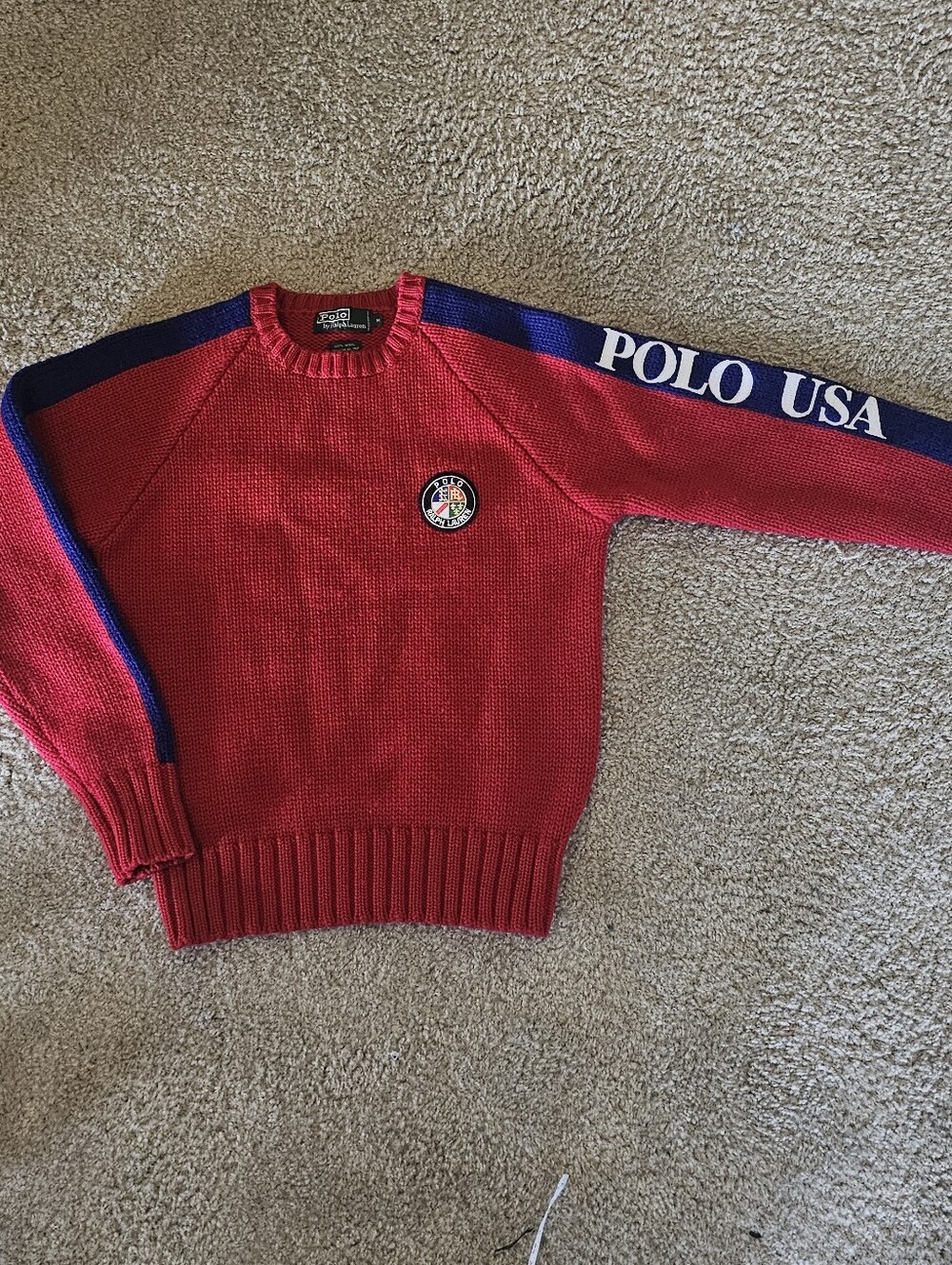 Polo Usa Red Knit Medium